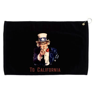 Funny Go Back To California Conservative Grommeted Golf Towel