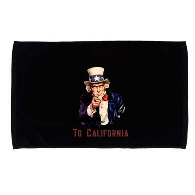 Funny Go Back To California Conservative Microfiber Hand Towel