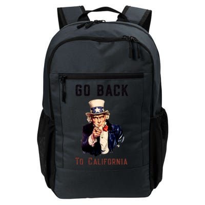 Funny Go Back To California Conservative Daily Commute Backpack