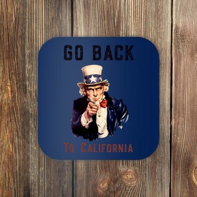 Funny Go Back To California Conservative Coaster