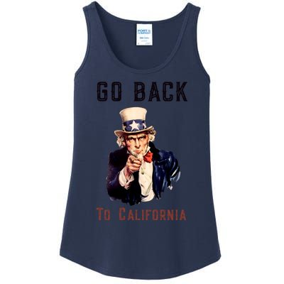 Funny Go Back To California Conservative Ladies Essential Tank