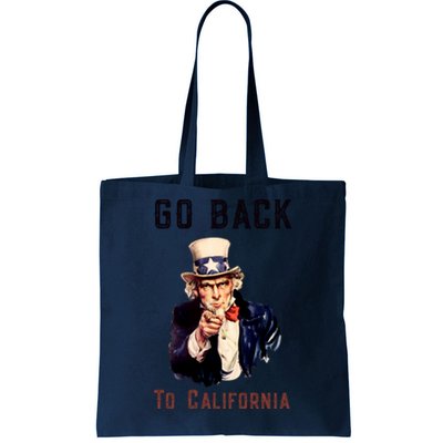 Funny Go Back To California Conservative Tote Bag