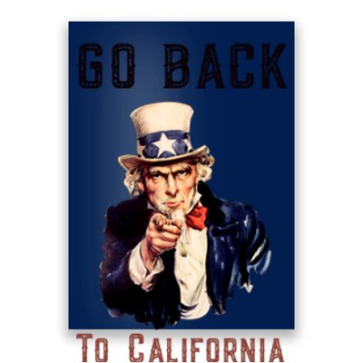 Funny Go Back To California Conservative Poster