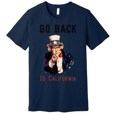 Funny Go Back To California Conservative Premium T-Shirt