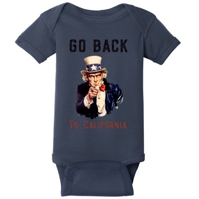 Funny Go Back To California Conservative Baby Bodysuit