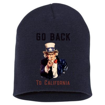 Funny Go Back To California Conservative Short Acrylic Beanie