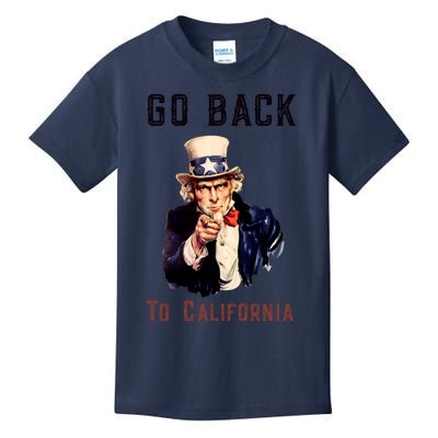 Funny Go Back To California Conservative Kids T-Shirt