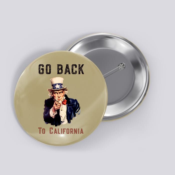 Funny Go Back To California Conservative Button