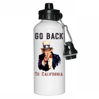 Funny Go Back To California Conservative Aluminum Water Bottle