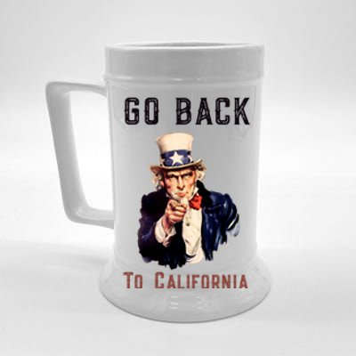 Funny Go Back To California Conservative Beer Stein