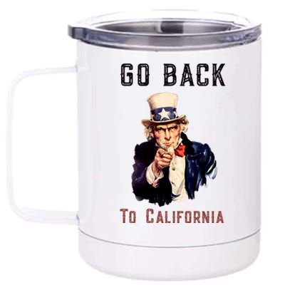 Funny Go Back To California Conservative 12 oz Stainless Steel Tumbler Cup