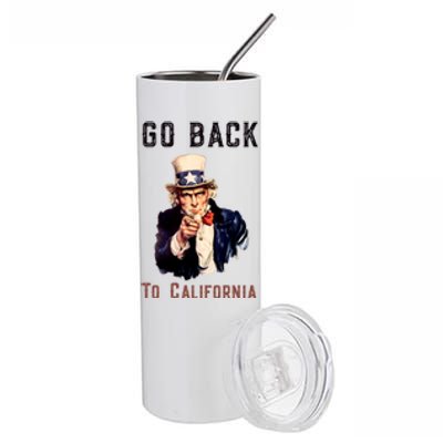 Funny Go Back To California Conservative Stainless Steel Tumbler