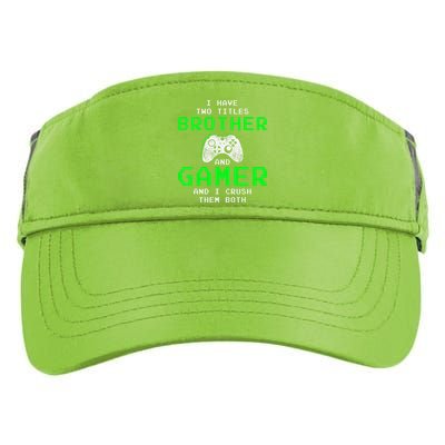 Funny Gaming Brothers Tee Gamer Gifts Adult Drive Performance Visor