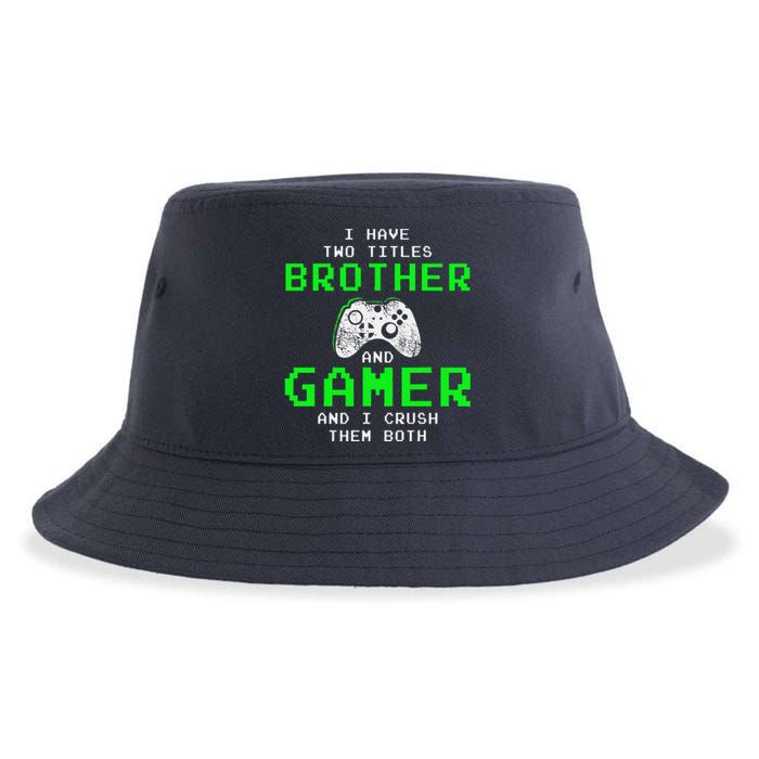 Funny Gaming Brothers Tee Gamer Gifts Sustainable Bucket Hat