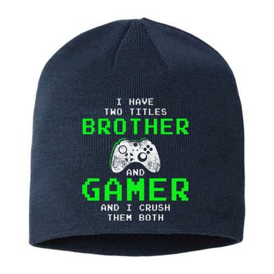 Funny Gaming Brothers Tee Gamer Gifts Sustainable Beanie