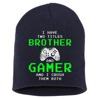 Funny Gaming Brothers Tee Gamer Gifts Short Acrylic Beanie