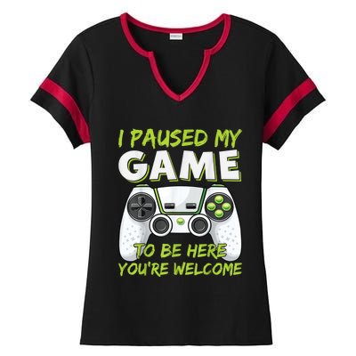 Funny Gaming Boy Girl Men Gamer Video Game Ladies Halftime Notch Neck Tee