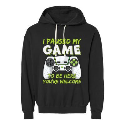 Funny Gaming Boy Girl Men Gamer Video Game Garment-Dyed Fleece Hoodie