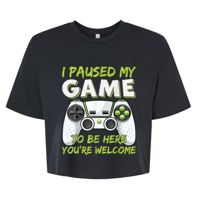 Funny Gaming Boy Girl Men Gamer Video Game Bella+Canvas Jersey Crop Tee