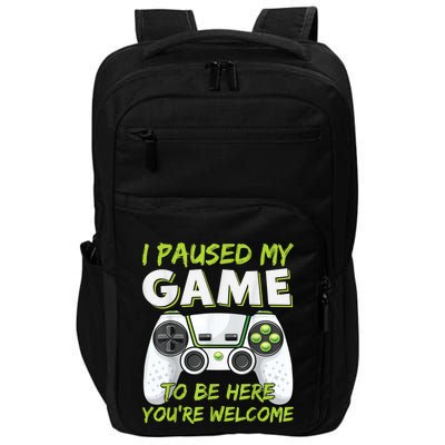 Funny Gaming Boy Girl Men Gamer Video Game Impact Tech Backpack