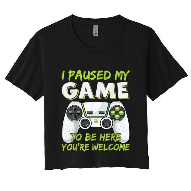 Funny Gaming Boy Girl Men Gamer Video Game Crop Top