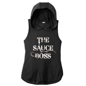 Funny Grilling Bbq T The Sauce Boss Grill Daddy Ladies PosiCharge Tri-Blend Wicking Draft Hoodie Tank