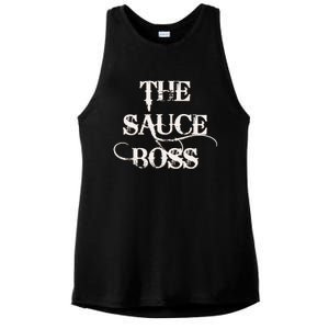 Funny Grilling Bbq T The Sauce Boss Grill Daddy Ladies PosiCharge Tri-Blend Wicking Tank