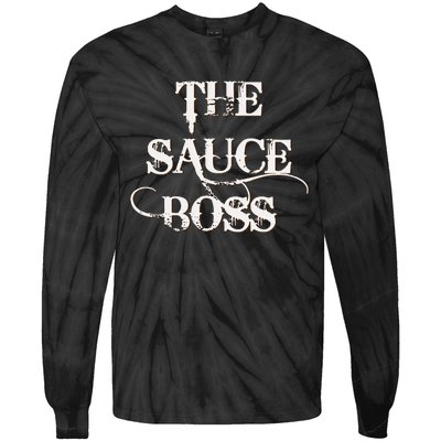 Funny Grilling Bbq T The Sauce Boss Grill Daddy Tie-Dye Long Sleeve Shirt