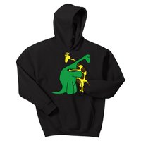 Funny Good Boy Dinosaur Hugging a Giraffe Movie Fan Gift Kids Hoodie