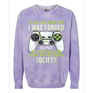 Funny Gaming Boy Girl Men Gamer Video Game Colorblast Crewneck Sweatshirt