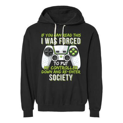 Funny Gaming Boy Girl Men Gamer Video Game Garment-Dyed Fleece Hoodie