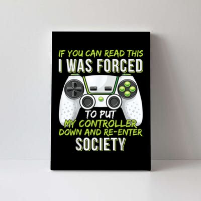 Funny Gaming Boy Girl Men Gamer Video Game Canvas