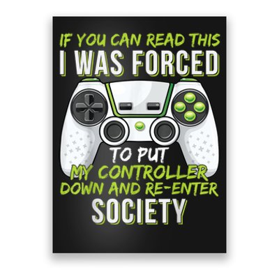 Funny Gaming Boy Girl Men Gamer Video Game Poster