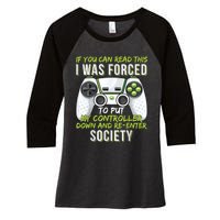 Funny Gaming Boy Girl Men Gamer Video Game Women's Tri-Blend 3/4-Sleeve Raglan Shirt