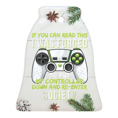 Funny Gaming Boy Girl Men Gamer Video Game Ceramic Bell Ornament