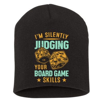 Funny Gift Board Games Strategy Humor Apparel Short Acrylic Beanie