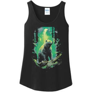 Forest Grizzly Bear Bear Mystic Ladies Essential Tank