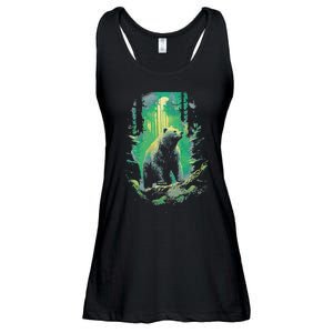 Forest Grizzly Bear Bear Mystic Ladies Essential Flowy Tank