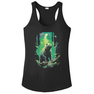 Forest Grizzly Bear Bear Mystic Ladies PosiCharge Competitor Racerback Tank