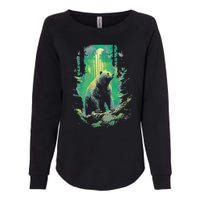 Forest Grizzly Bear Bear Mystic Womens California Wash Sweatshirt