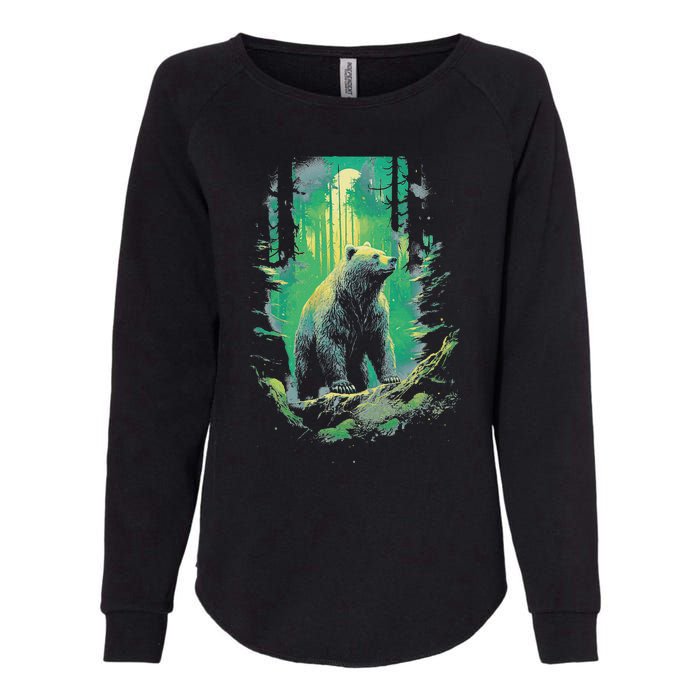 Forest Grizzly Bear Bear Mystic Womens California Wash Sweatshirt