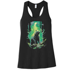 Forest Grizzly Bear Bear Mystic Women's Racerback Tank