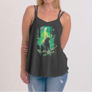 Forest Grizzly Bear Bear Mystic Women's Strappy Tank