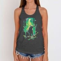 Forest Grizzly Bear Bear Mystic Women's Knotted Racerback Tank