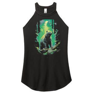 Forest Grizzly Bear Bear Mystic Women's Perfect Tri Rocker Tank