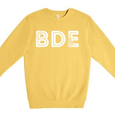 Funny Gift BDE Big Dick Energy Vintage Gift Premium Crewneck Sweatshirt