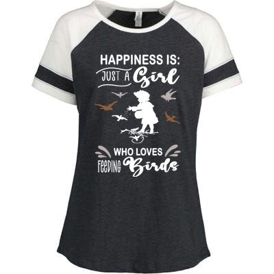 Funny Girls Birding Birder Bird Lover Meme Cute Gift Enza Ladies Jersey Colorblock Tee