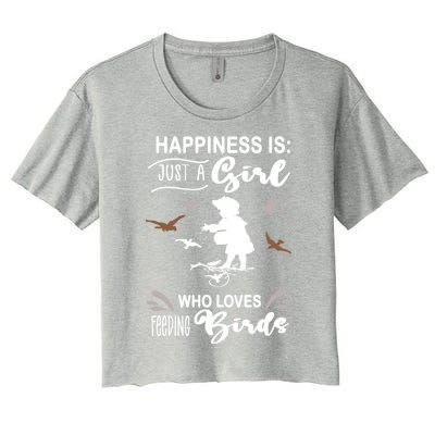 Funny Girls Birding Birder Bird Lover Meme Cute Gift Women's Crop Top Tee