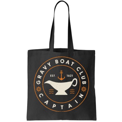 Funny Gravy Boat Captain Thanksgiving Tote Bag