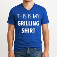 Funny Grilling Bbq Dad Father's Day Gift Sarcastic Gift V-Neck T-Shirt